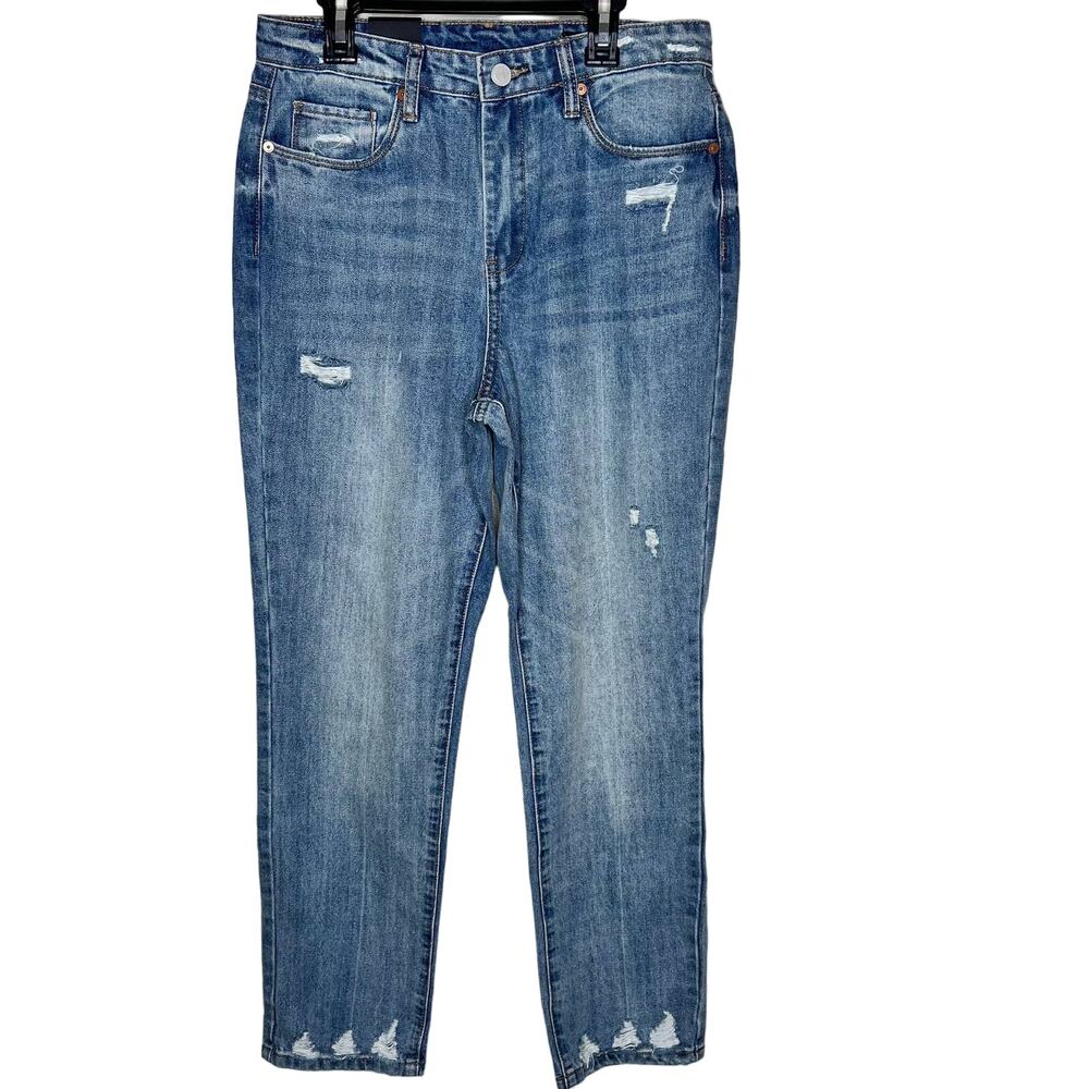 Blank NYC The Madison Crop Jeans 28 High Rise Distressed Ankle Denim Cotton New